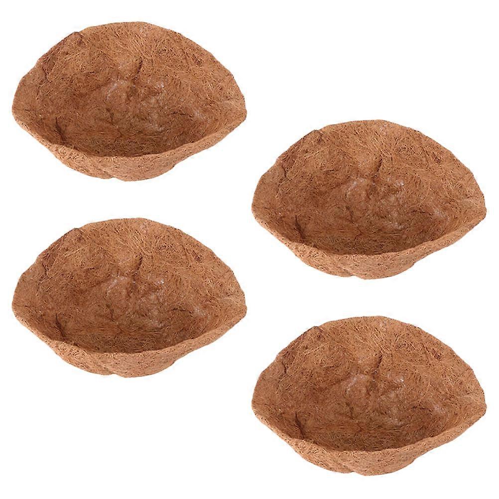 Coconut Liners for Planters Round Liners for Hanging Baskets 4Pcs