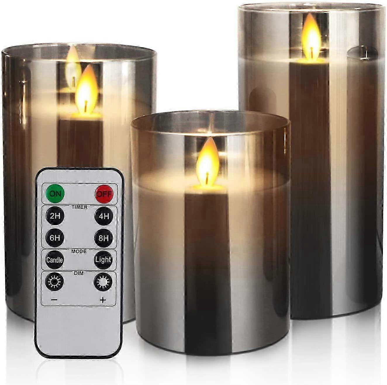 LED flameless candle with timer remote control