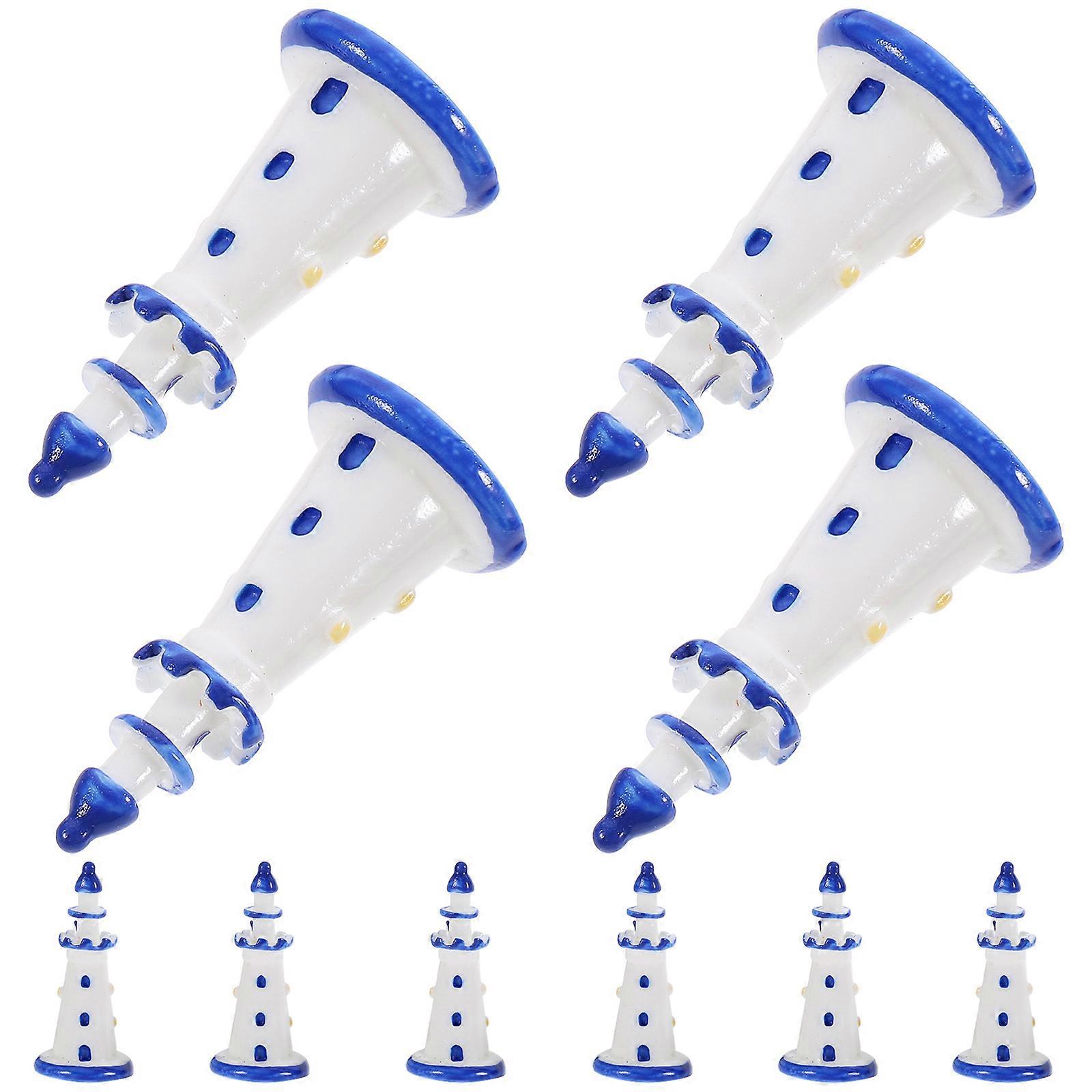 Micro Resin Lighthouse Mini Model for Decoration 30Pcs Set