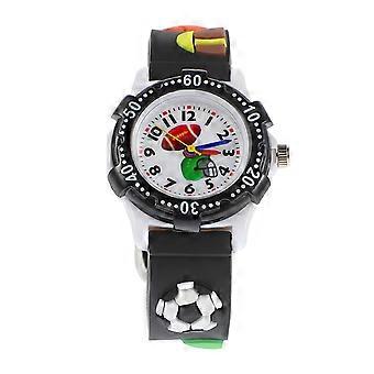 Orologio da polso elettronico impermeabile per bambini con cartoni animati di calcio.