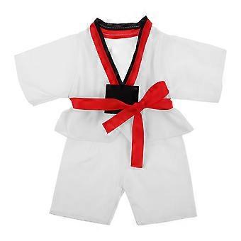 Conjunto de Roupa de Karatê para Boneca com Cinto: Uniforme de Artes Marciais para Bonecas e Bichos de Pelúcia de 25 a 30 cm - Ideal para Brincar de Vestir-se de Karatê, Taekwondo e Judô