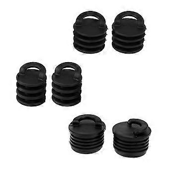 6 Pieces Nylon Kayak Boat Canoe Scuppers Stoppers Drain Holes Plugs Bungs [XR]