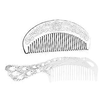 Peigne à ions d'argent, peigne de maquillage pratique pour les soins capillaires (lot de 2)