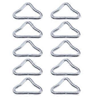 10 stuks metalen driehoekige ringen, gespen en V-ringen, compatibel met trampolineonderdelen voor reparatie.