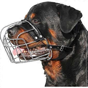 Focinheira de metal tamanho XL para cães de grande porte, resistente, tipo cesta, ideal para Rottweilers e Mastiffs que latem e mordem.
