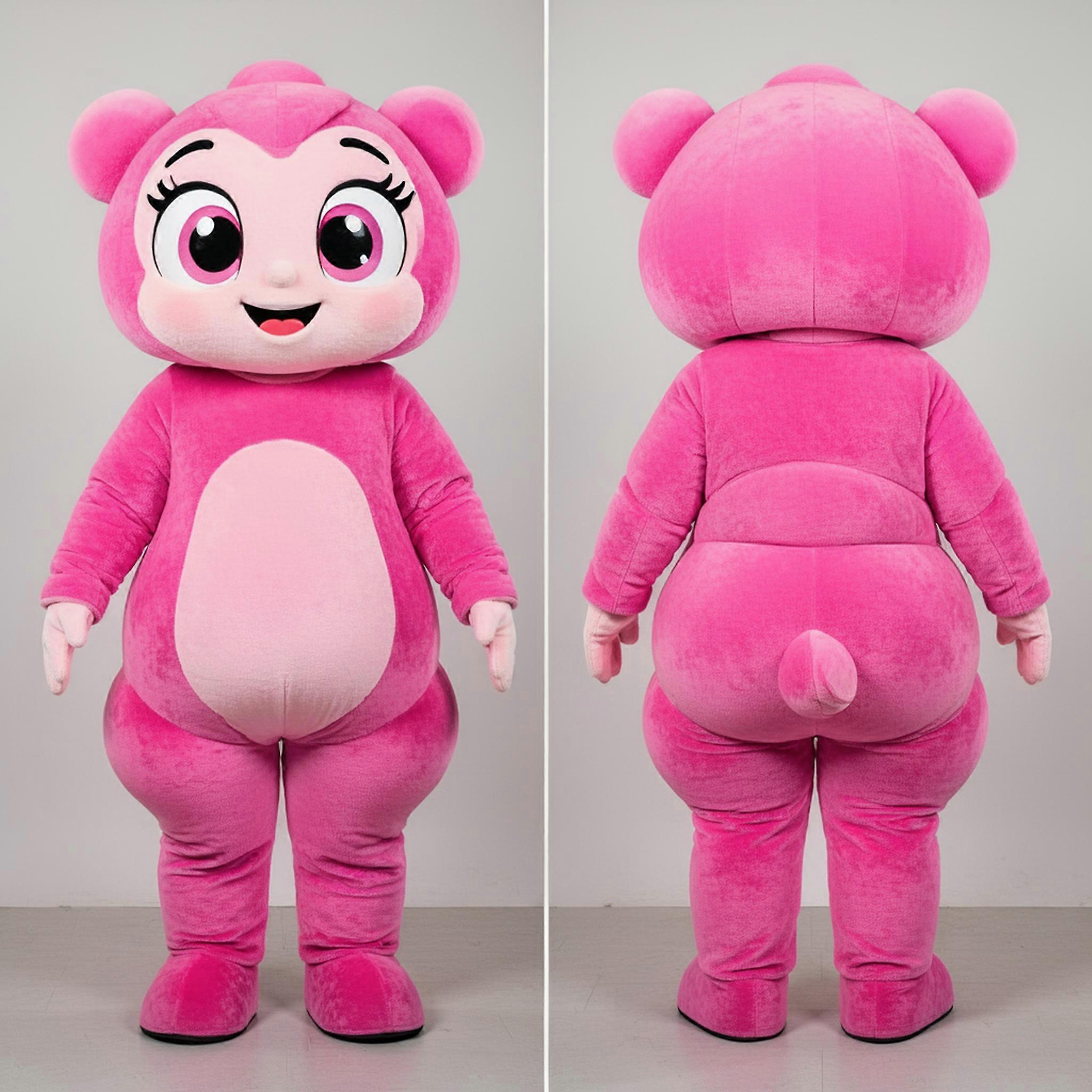 MASTICOT Pink Flexible Contortionist Mascot