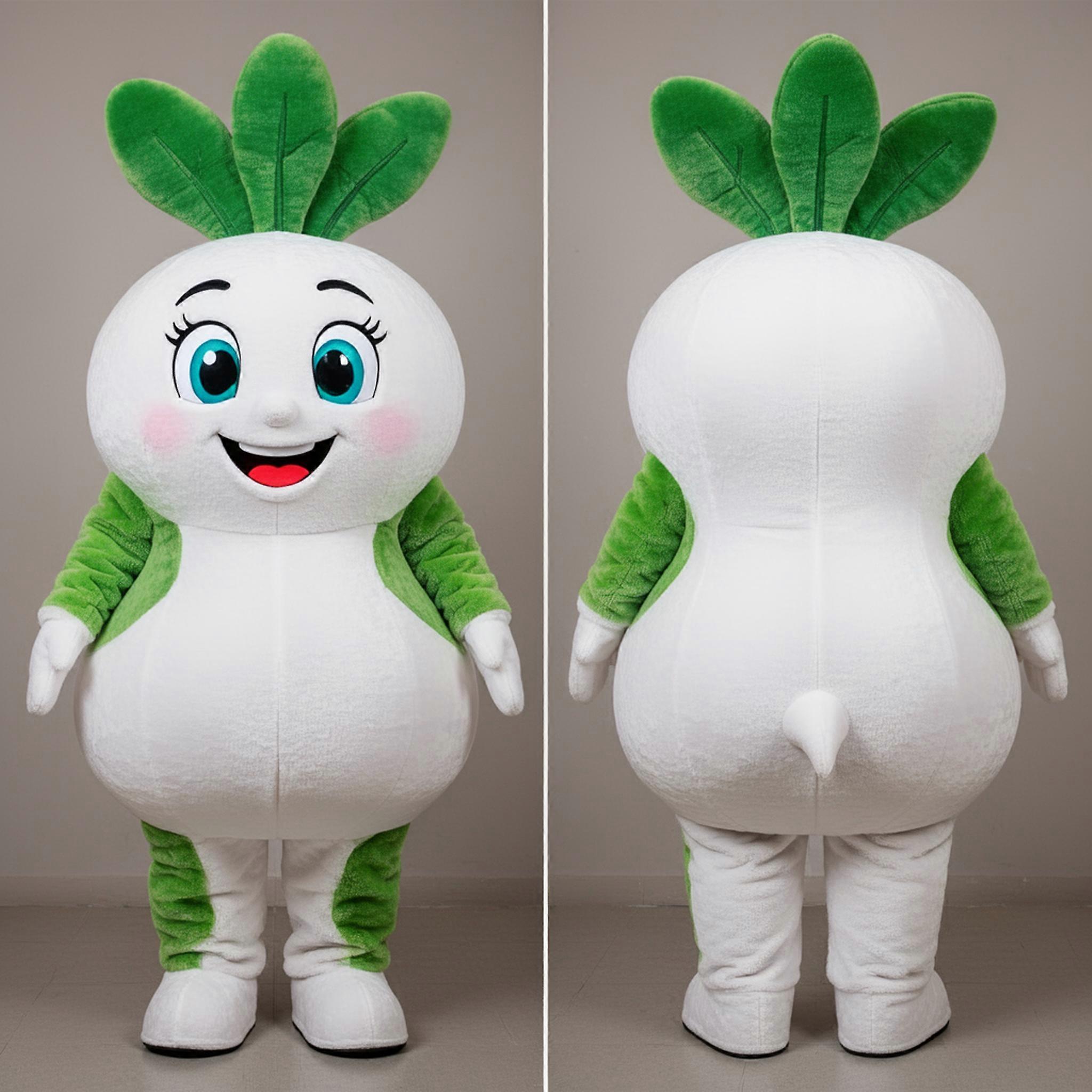 MASTICOT Crisp White Rounded Radish Mascot