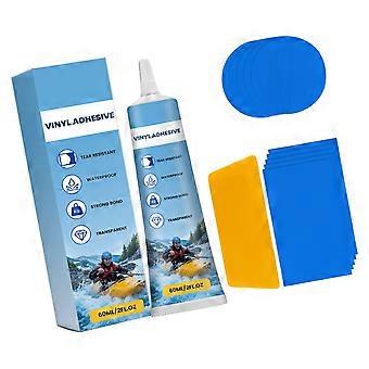Inflatable Mattress Leak Care Set with Mixed Repair Styles, Adhesive, Smoothing Tool, and Clear Finish Support for Pool and Home Use Multicolor