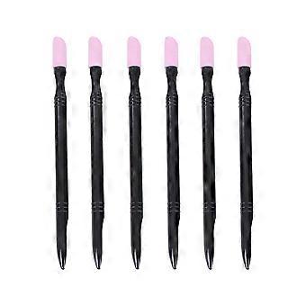Cuticle Stick Pen Nail Tool for Polishing and Shaping Nails 6Pcs Black