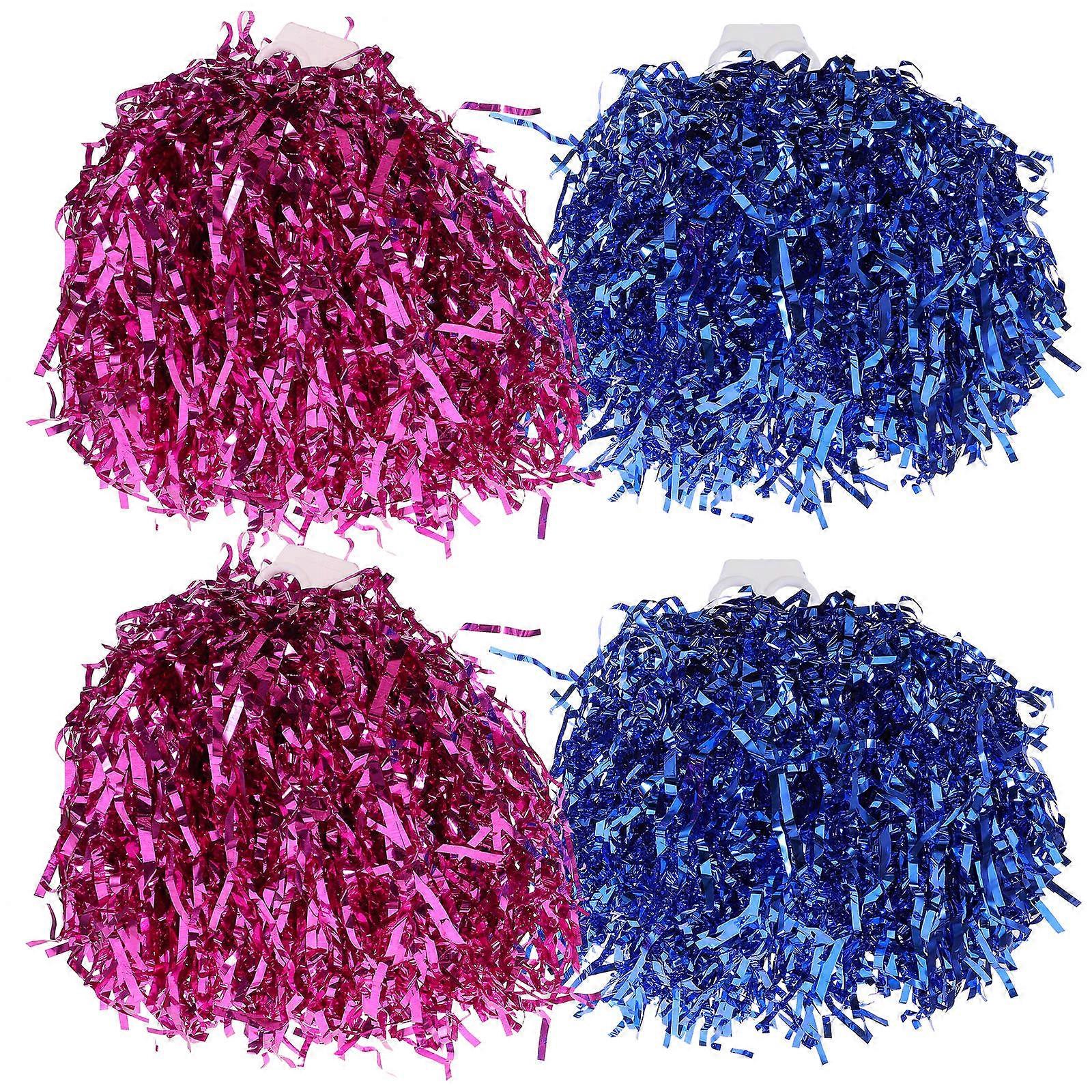 Pompons de líder de torcida para apresentações e ginástica (4 peças)