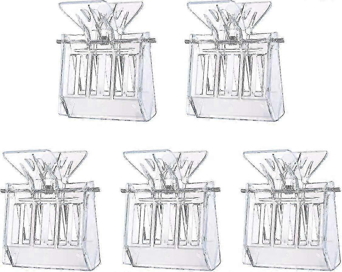 Bee Queen Catcher Plastic Queen Bee Cage Clips Beekeeping Tools 5pcs (transparent)