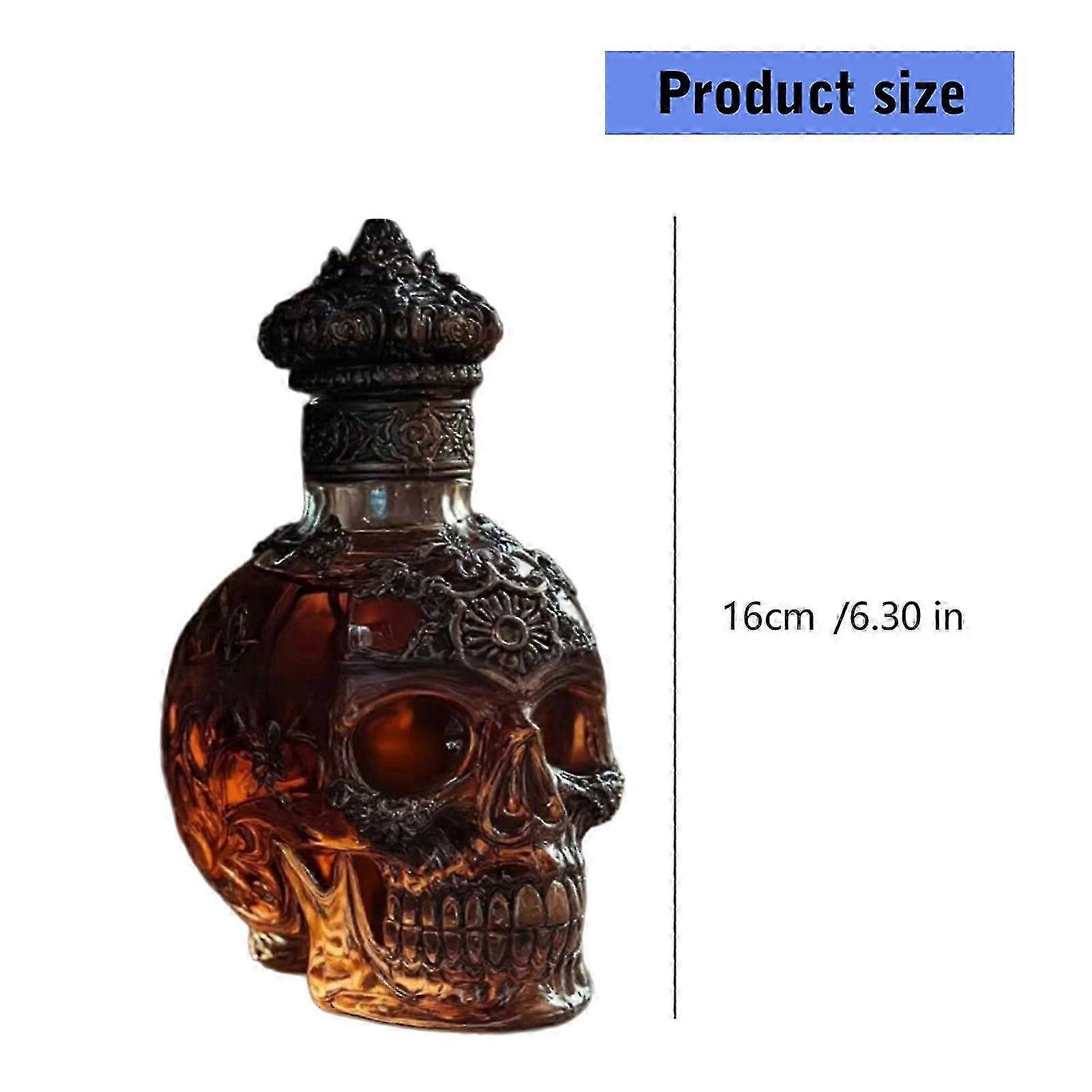 Multicolor Skull Glass Decanter