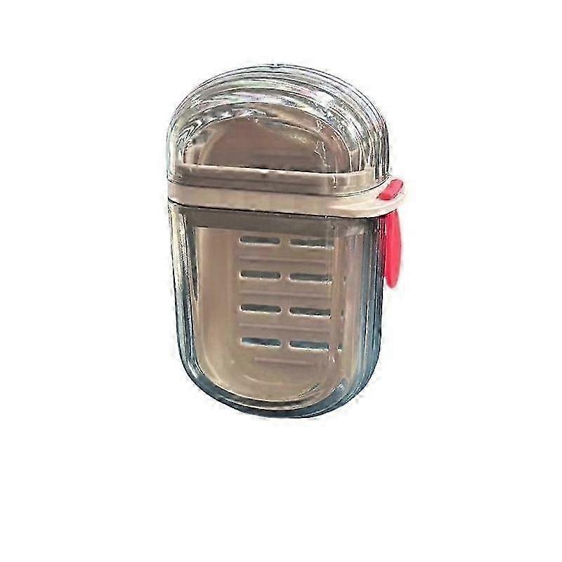 Transparent Lid Soap Dish with Drainage