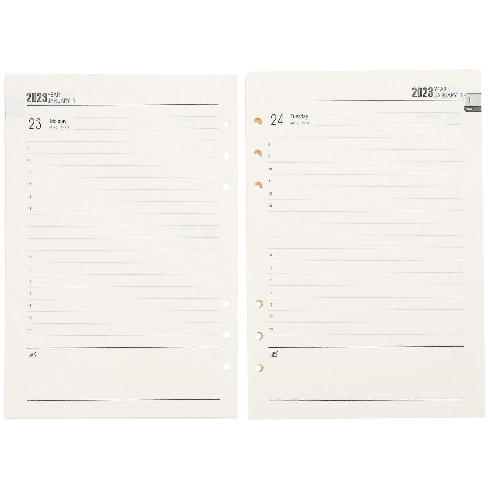 Plan Book Core Replaceable Notebook Papers for 1Set of Compact Lined Sheets