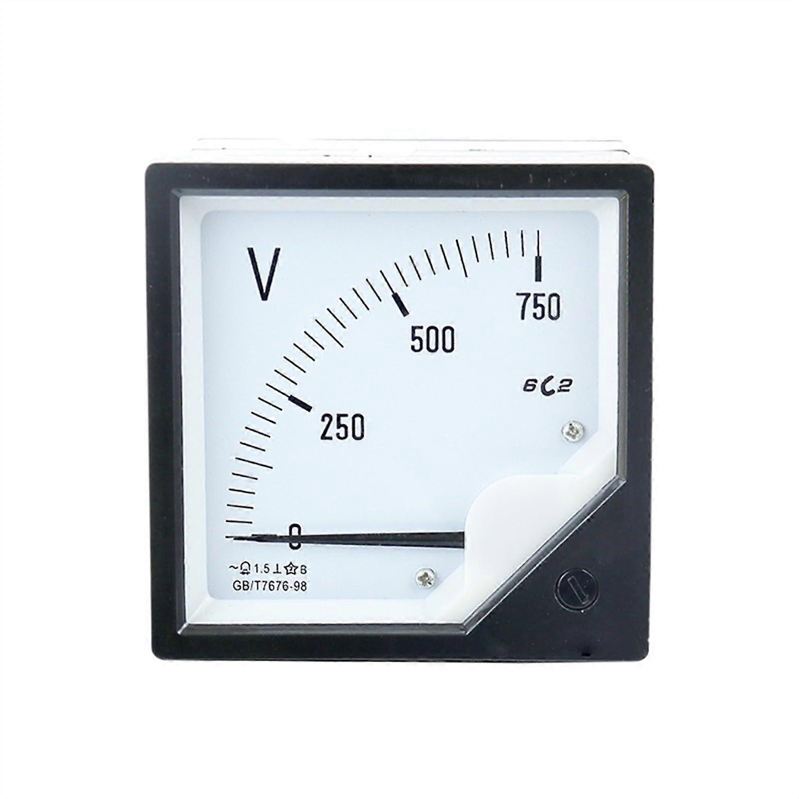 DC 6C2V Analog Panel Voltmeter and Ammeter 80x80 Pointer Type Meter for Electrical Panel