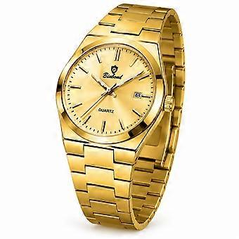 Biaolund Ultra Thin Men's Quartz Watch All Gold Gold Dial Waterproof Luminous Date Gift JY