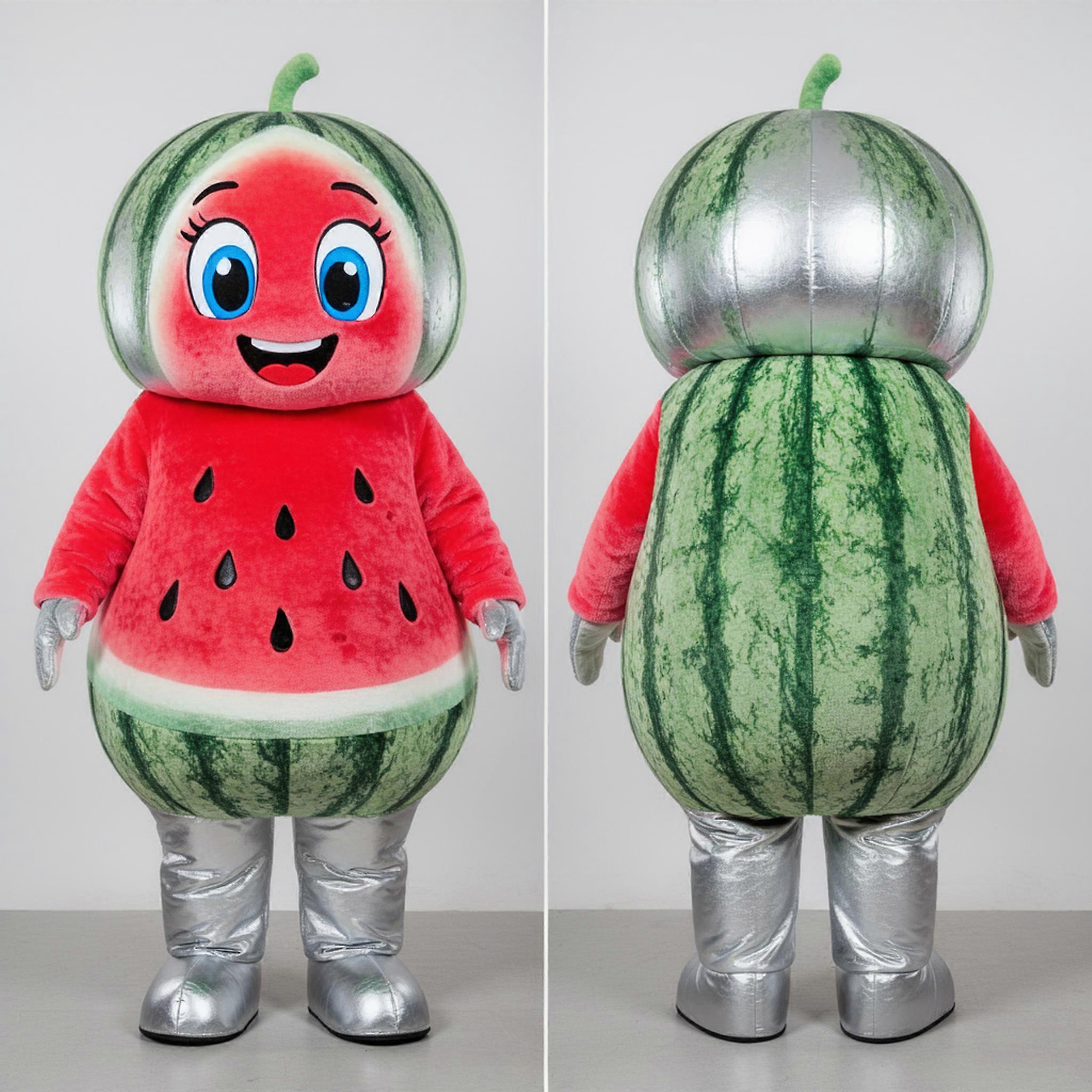 MASTICOT Silver Sleek Watermelon Mascot