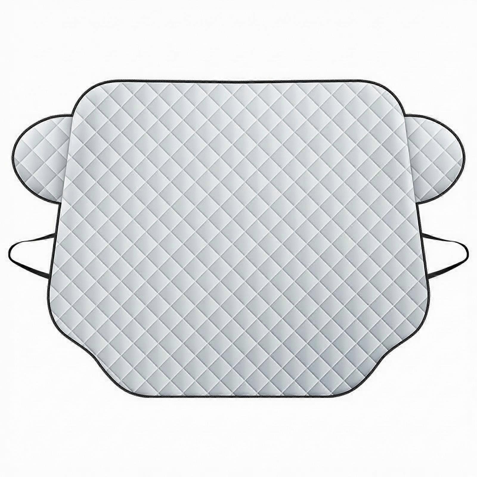 Windshield Snow Cover with Side Flaps | Thickened Four-Layer Design, Quilted
