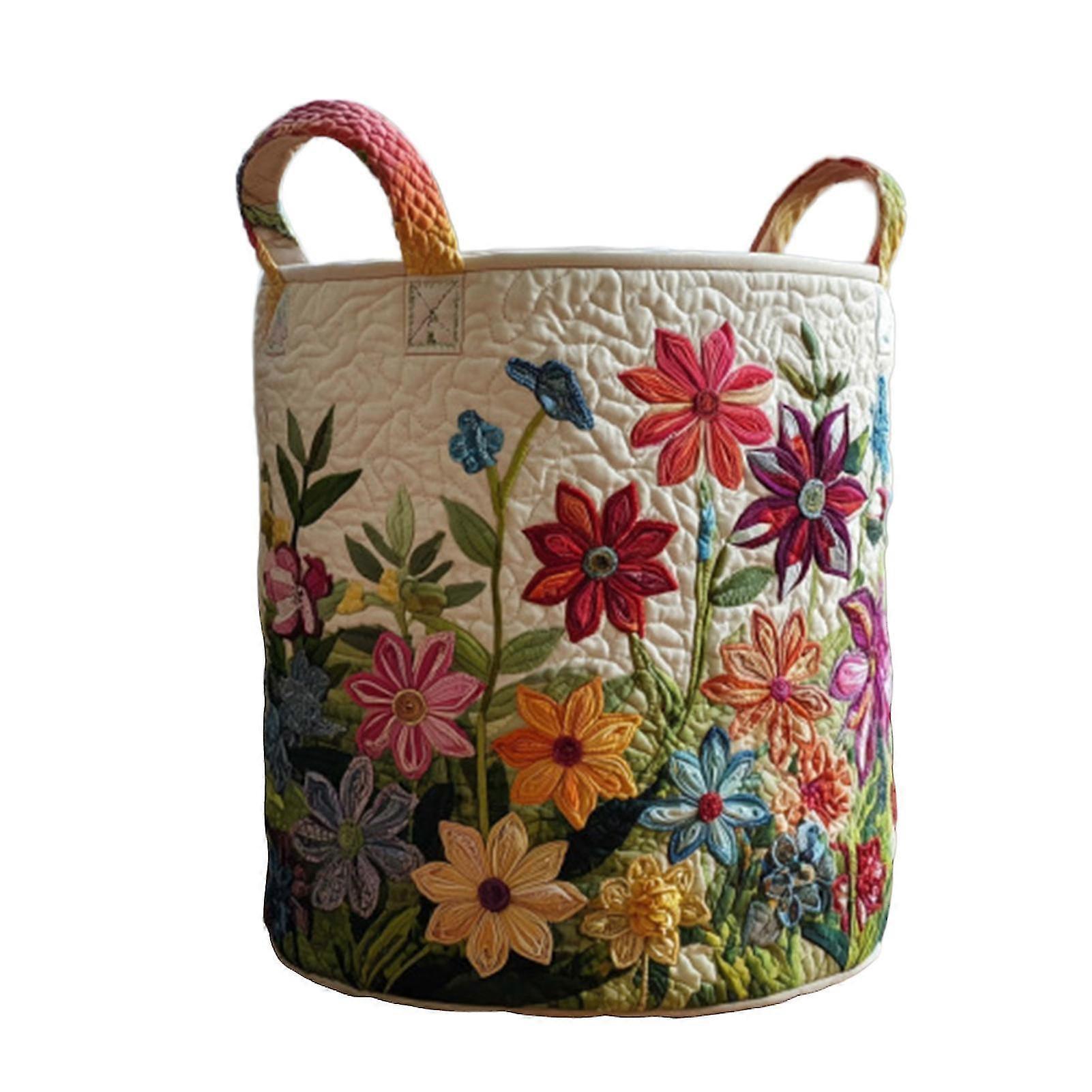 Large Capacity Foldable Quilted Laundry Basket