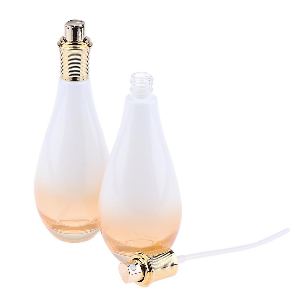 2x Glass Perfume Empty Bottles Atomizer Pump Sprayer Refillable Travel 60ML