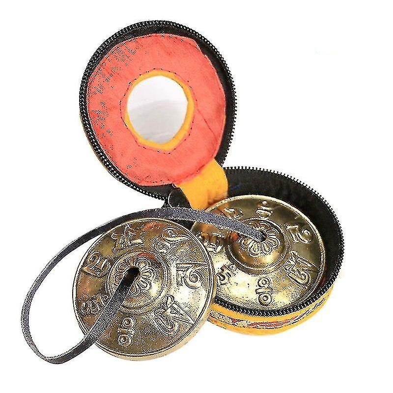 Yoga Cymbals Brass Bell- Chimes Tibetan Buddhist, Tingsha Meditation Accessory