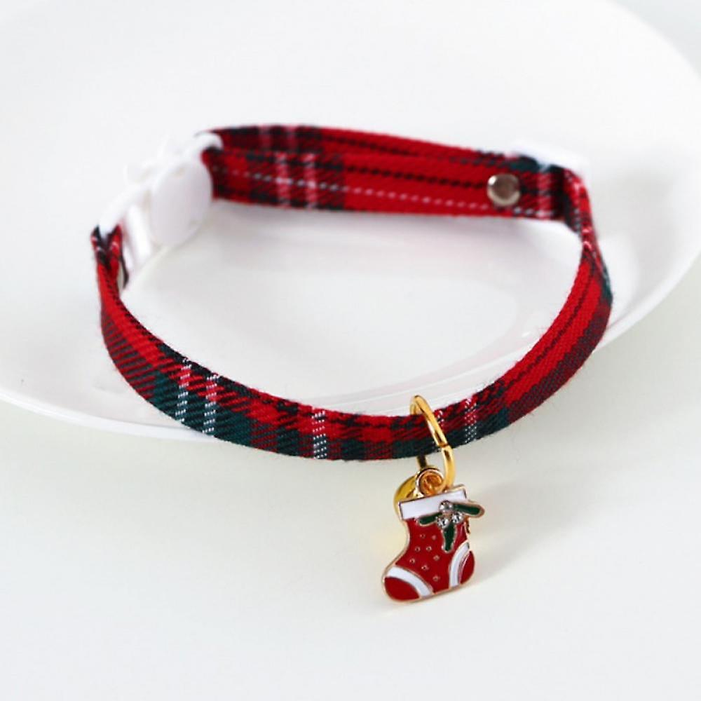 Christmas Cat Collar - Adjustable Breakaway Cat Collars with Bell & Pendant