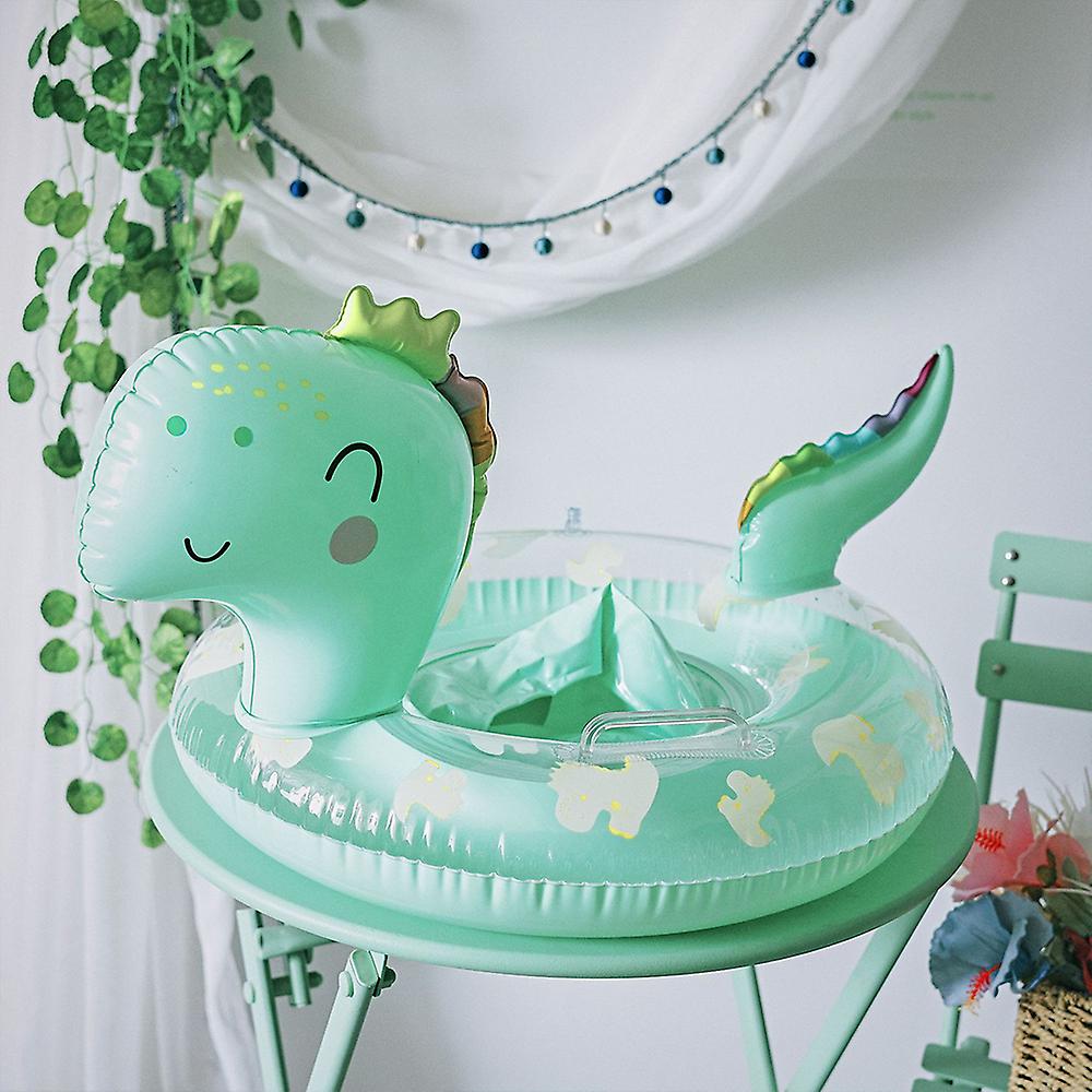 Baby Inflatable Swim Ring Transparent Dinosaur Shape Sitting Pockets Float Ring
