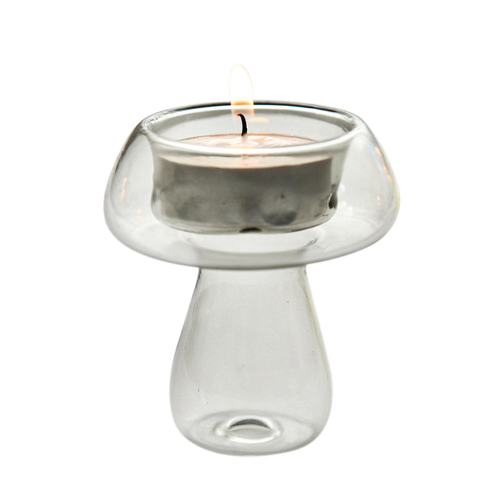 Mushroom Shape Colorful Transparent Candle Lamp Decoration