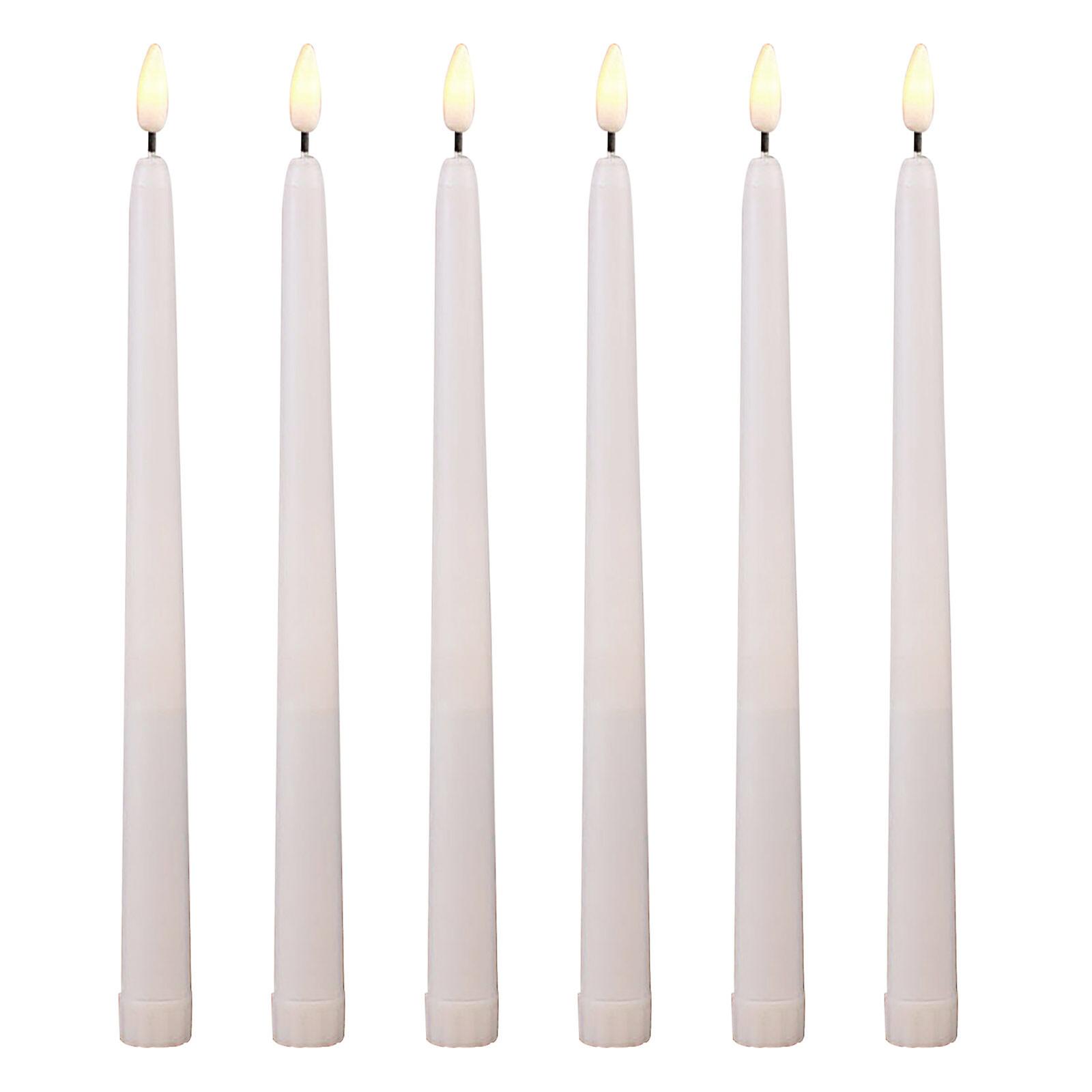 6pcs/set Velas LED sin llama que funcionan con pilas que parpadean