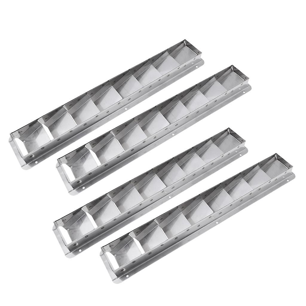4Pcs Edelstahl Marine Boot Louver Air Vent 8 Schlitze Belüftung 427mm