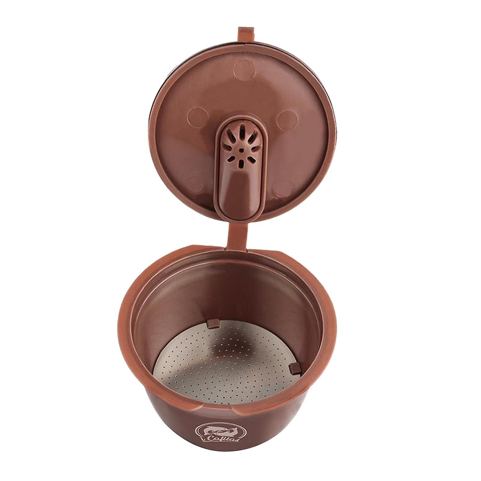 Refillable Coffee Capsule Cup For Nescafes Coffee Machine Brown