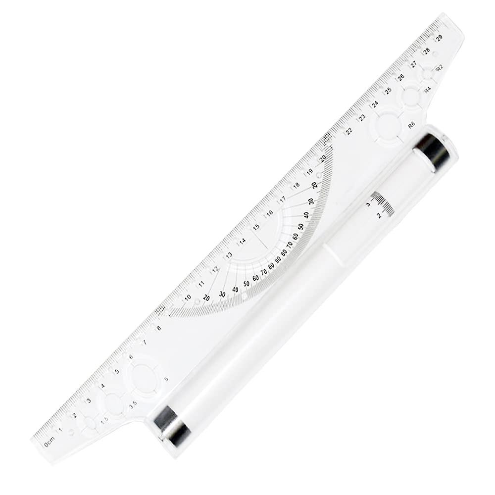 Rolling Ruler 30 Cm Multifunctional Parallel Ruler Plastic Transparent