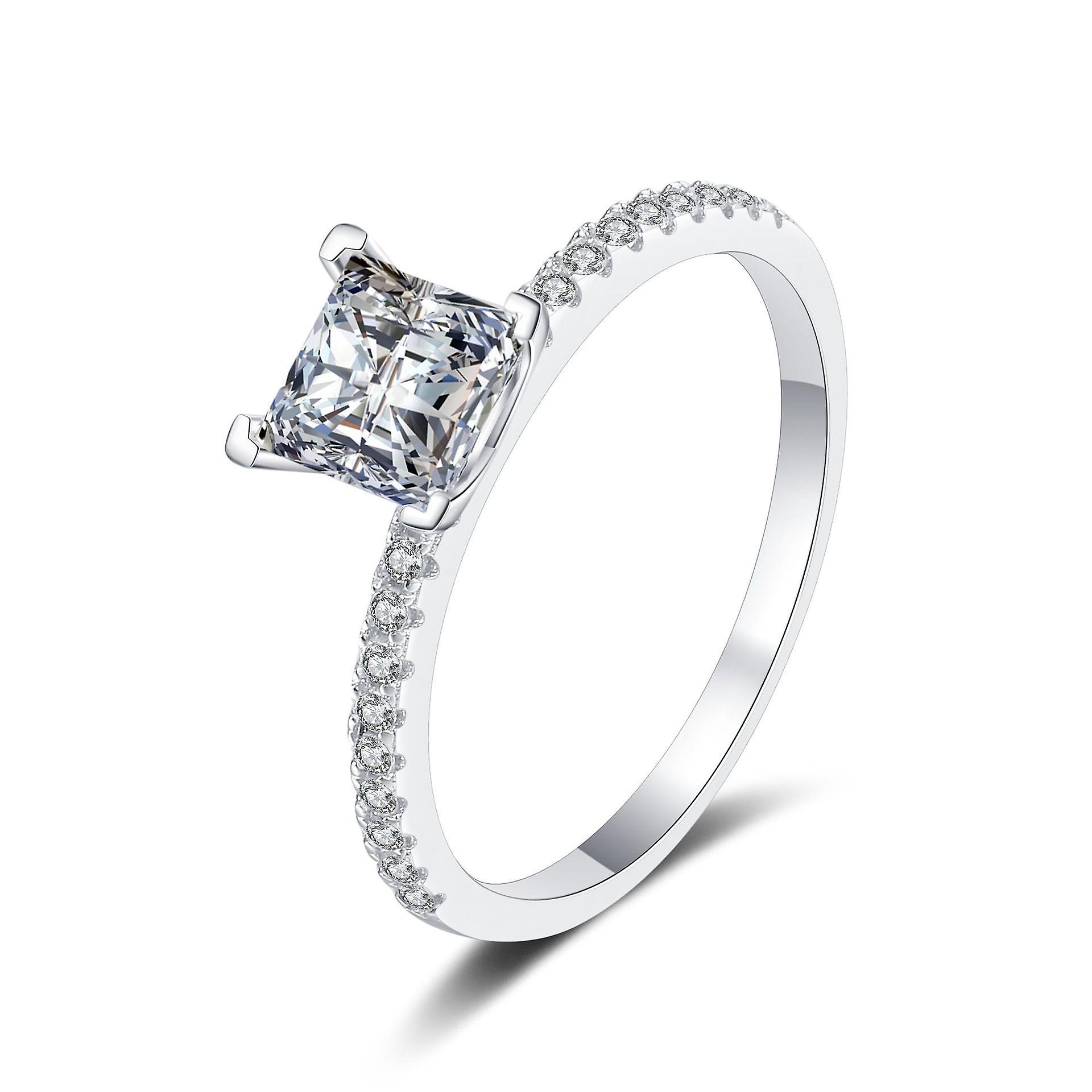 S925 Inel Moissanite din argint sterlin