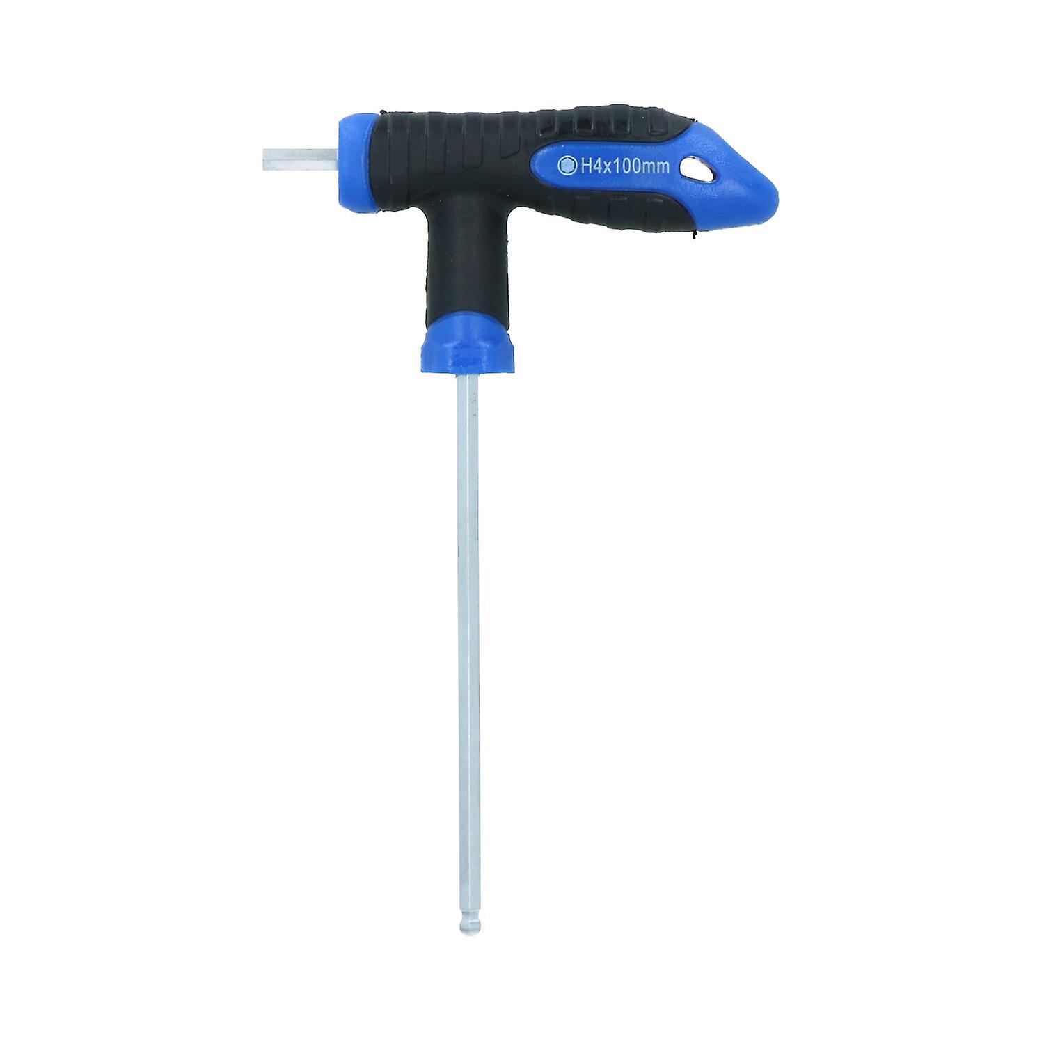 H4 T-Handle 4mm Hex Screwdriver Allen Key 100mm Tool Chrome Vanadium Steel