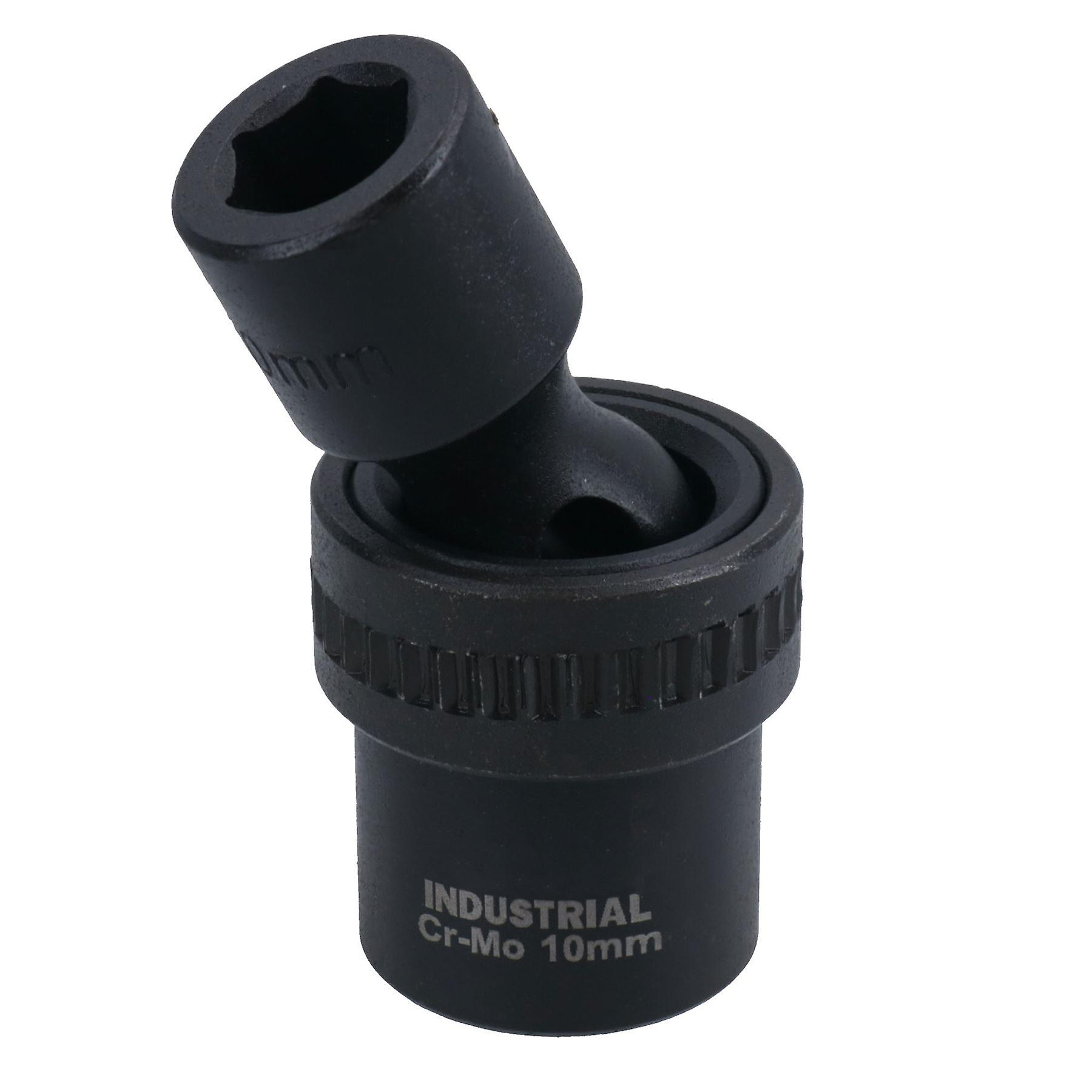 10mm 3/8in Drive Universal Swivel Wobble Metric Impact Shallow Socket