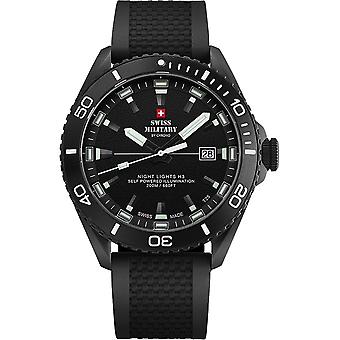 Wristwatch round with rubber strap Men's Watch Analog Quartz with Rubber Bracelet SM34080.06