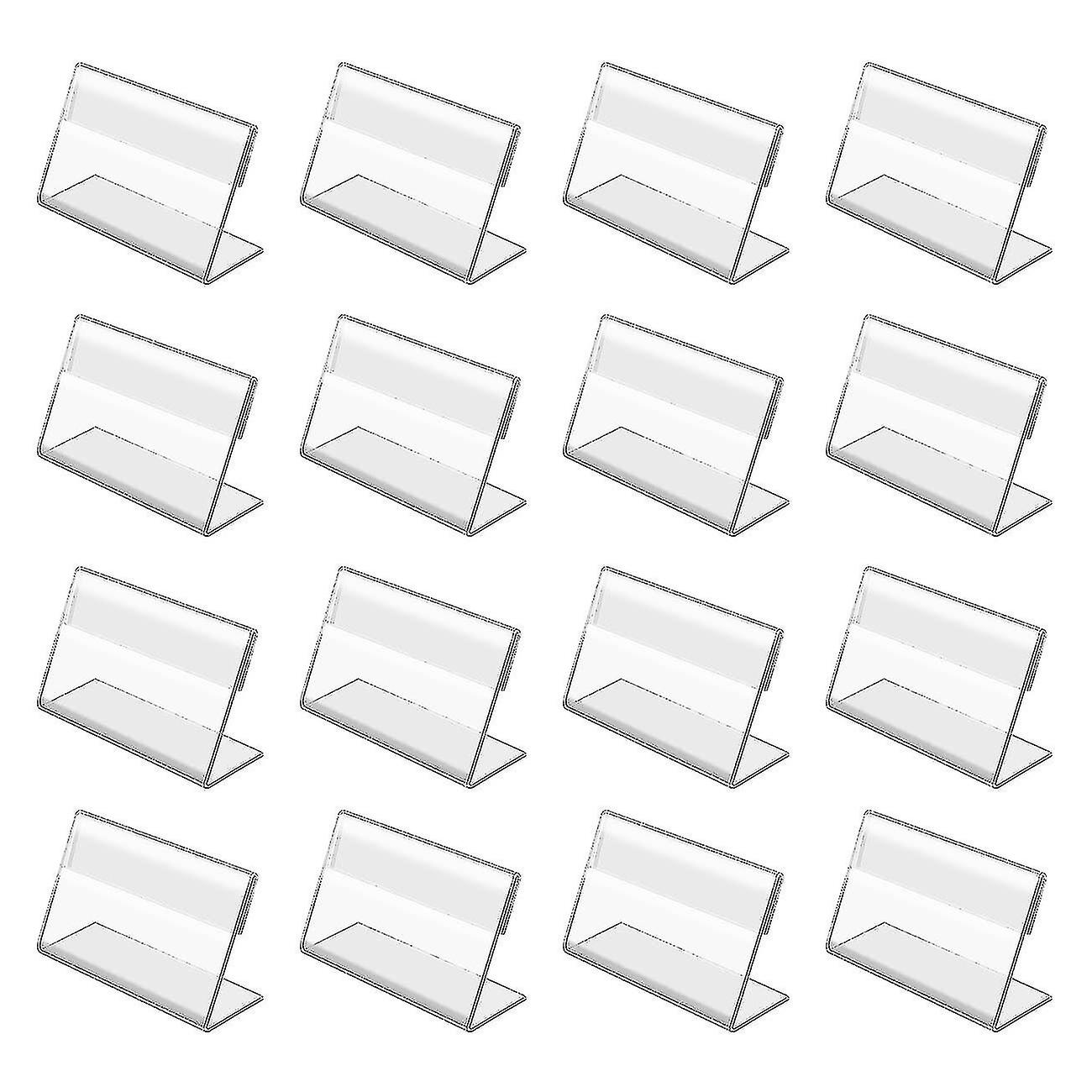 50 قطع مصغرة الاكريليك علامة عرض حامل، حاملي بطاقة العمل موقف عرض صغير لمكتب سوبر ماركت فندق