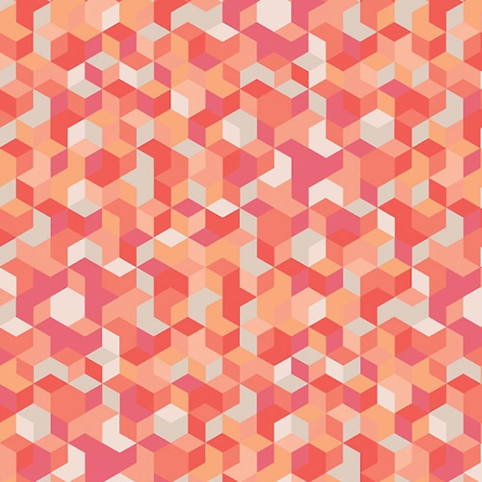 Art Gallery Fabrics Aura 100% Cotton Poplin Fabric Mau Loa Coral - per metre