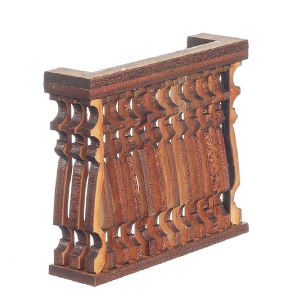 Dolls House Balcony Square F Curve Laser Cut Wooden Gallery 1:12 Scale