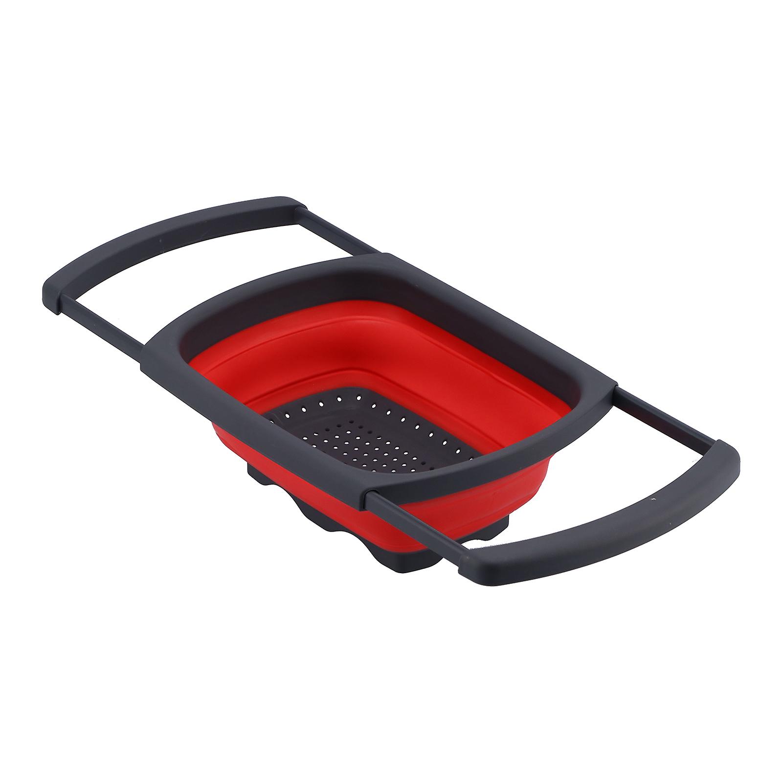 Folding Drain Basket Retractable Fruit Vegetable Washing Draining Basket for Home Kitchen Use