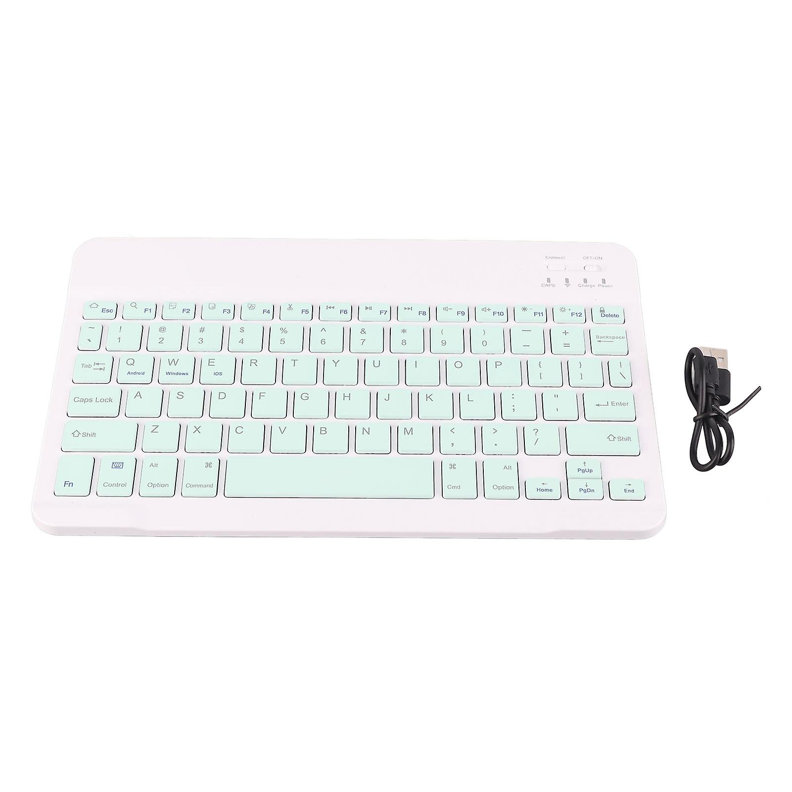 78 Key Wireless Bluetooth Keyboard Ergonomic Ultra Thin Rechargeable for iOS Android Windows