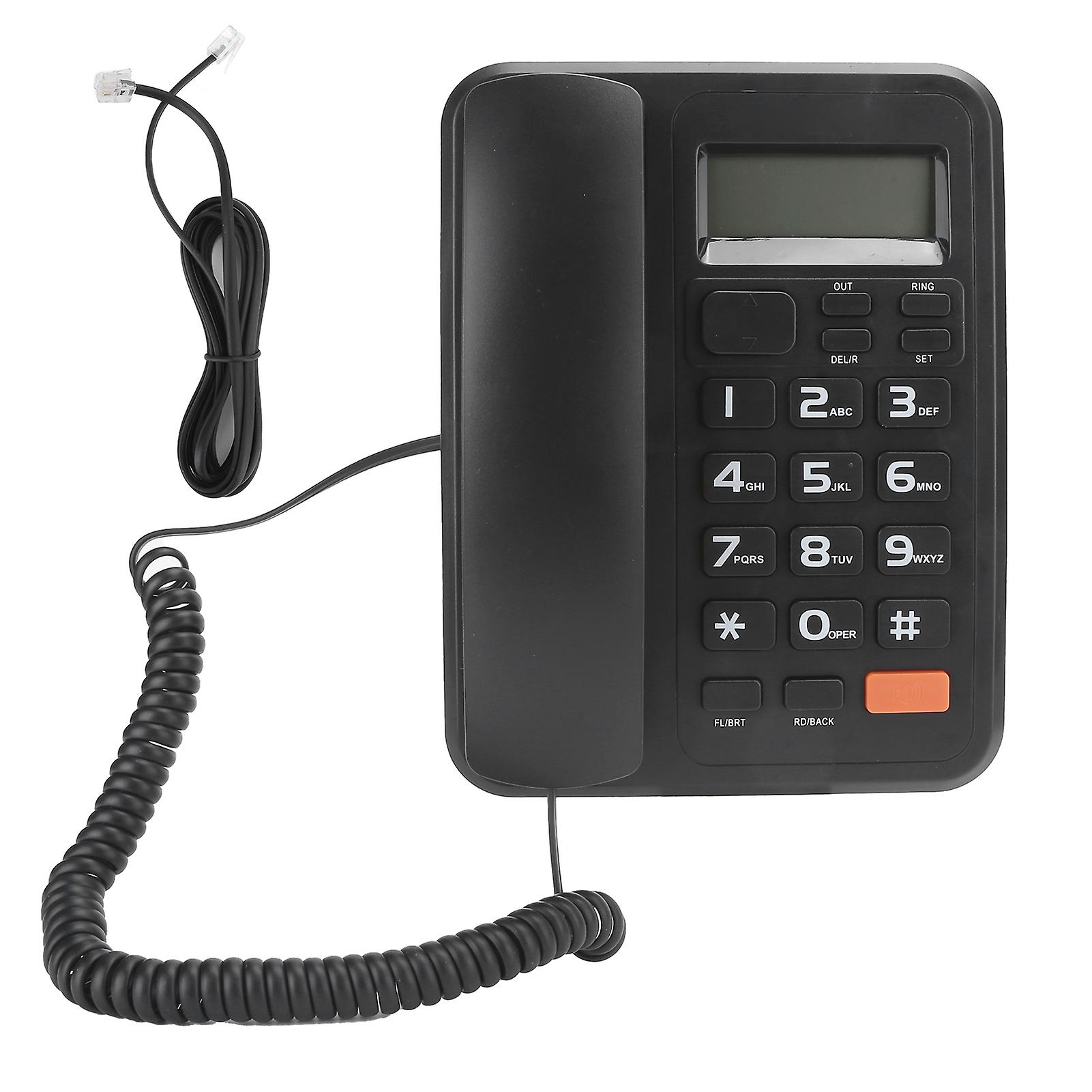 Black KXT2022CID Corded Desk Phone with Caller ID, 24 Ringtones, and Adjustable Volume