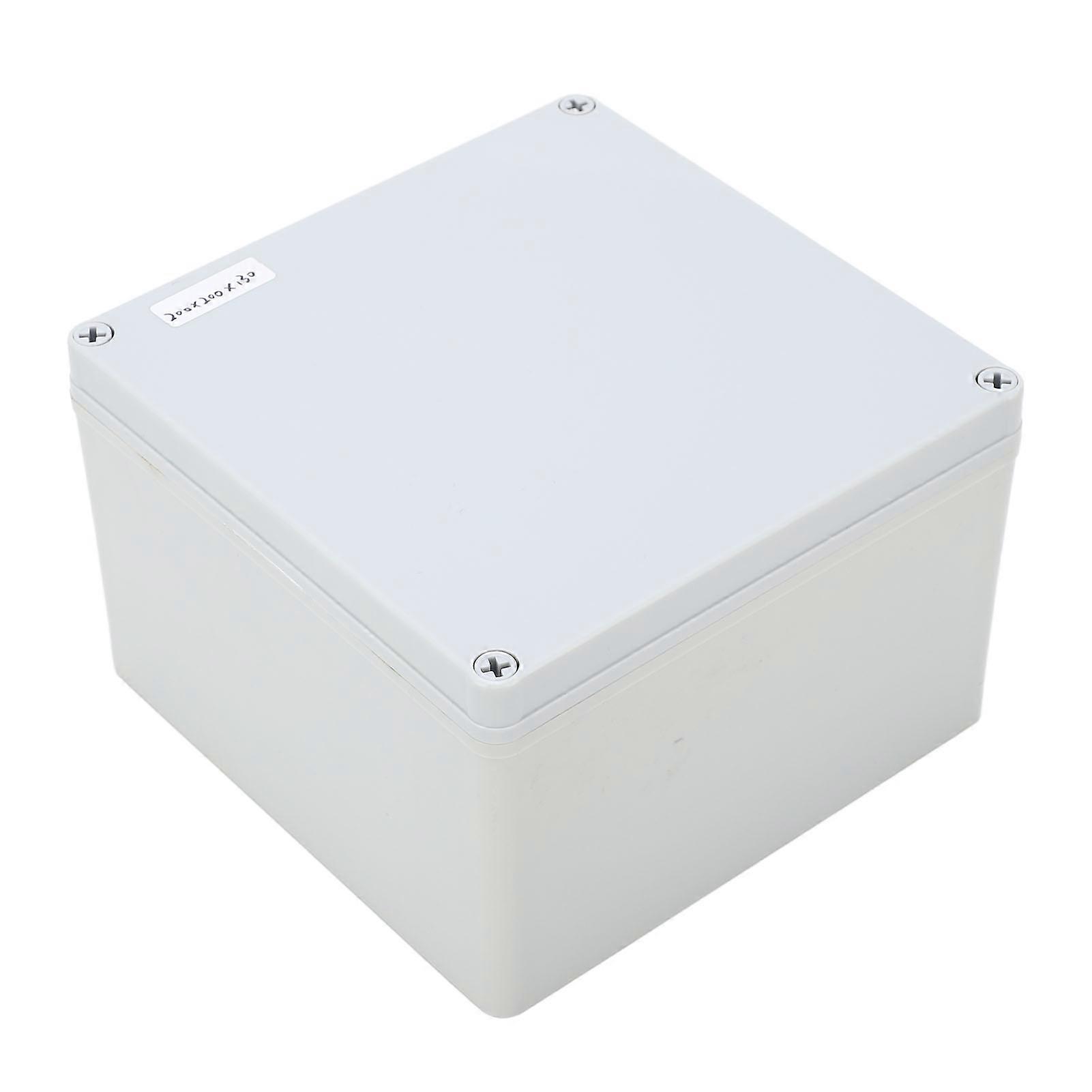 IP67 Waterproof ABS Junction Box, 200 x 200 x 130mm Outdoor Universal Electrical Project Enclosure with Mounting Plate