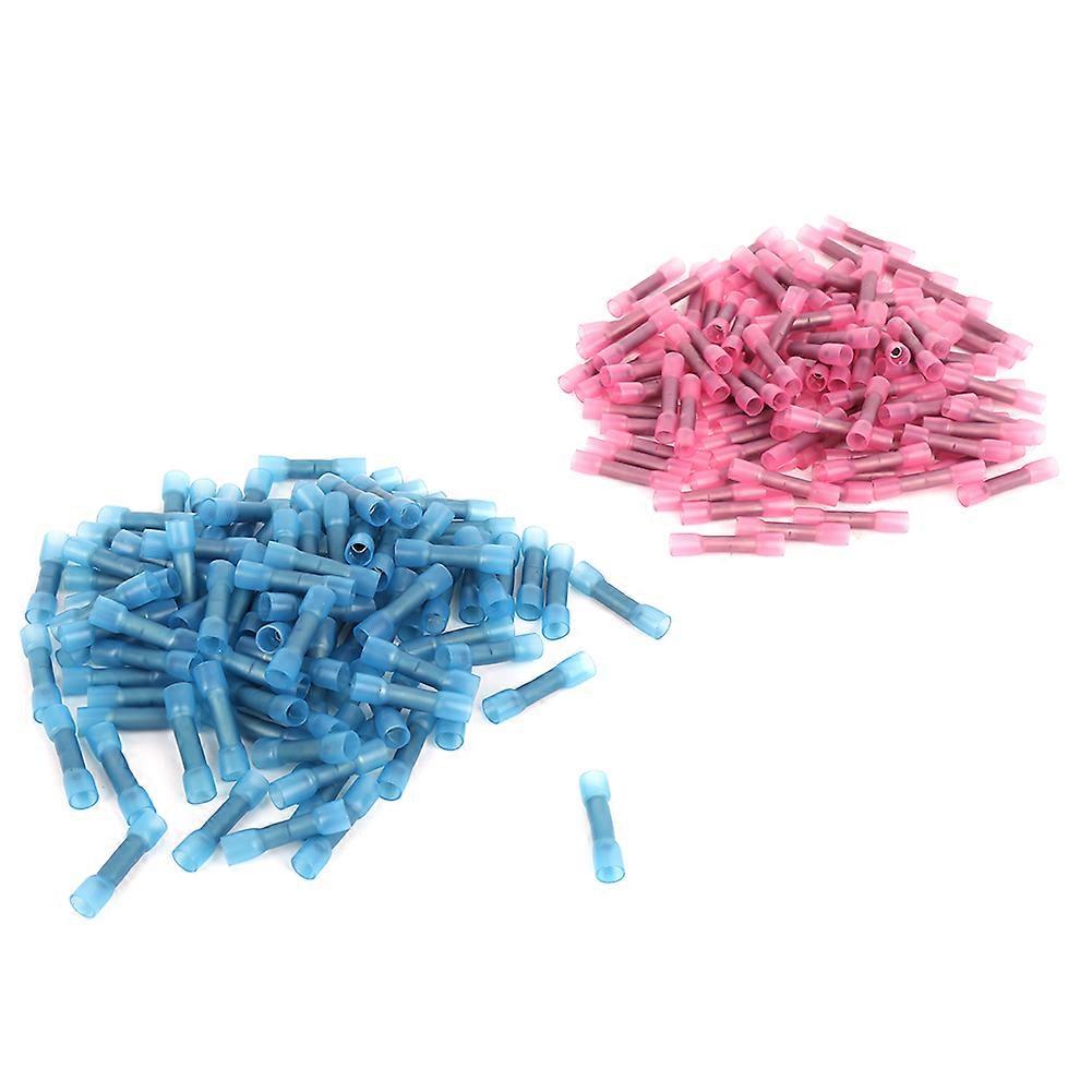 200PCs Crimp Connector Shrink Terminal Cable Protector Waterproof Butt Kit Double‑Wall