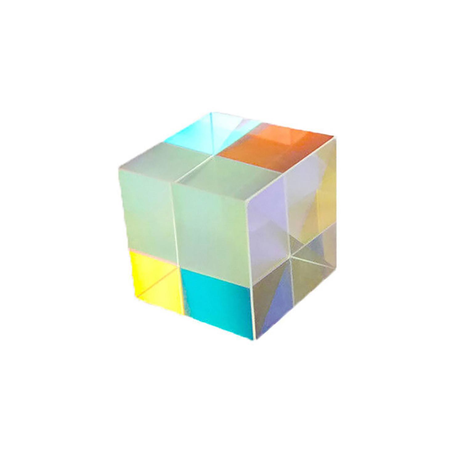 Sun Catcher Prism High Hardness Kaleidoscope Pattern 6-side Bright Science Cube Optical Prism BoSaiD