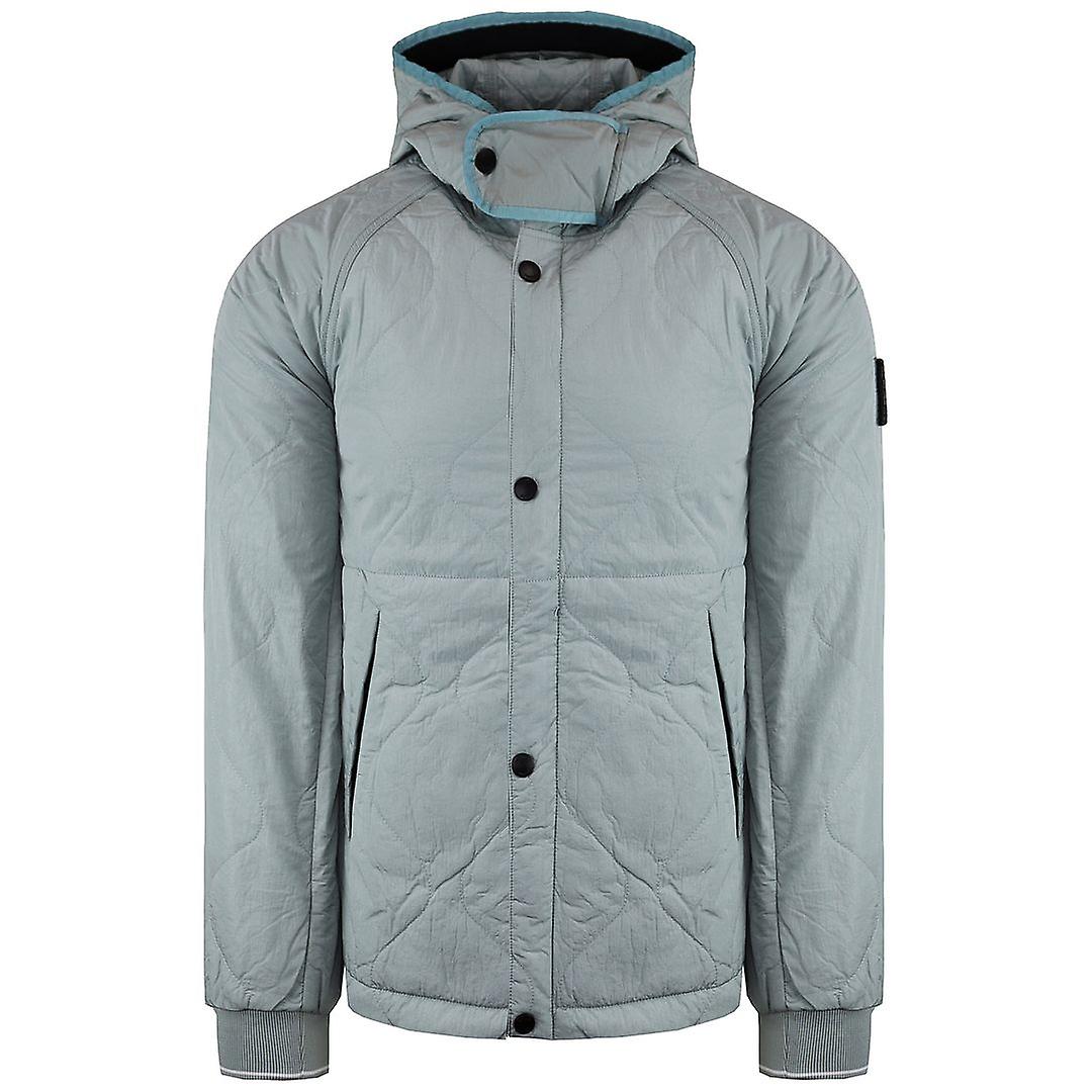 Weekend Offender Retro 80's Long Sleeve Mens Ice Blue Manilla Jacket JKAW2226 ICE BLUE