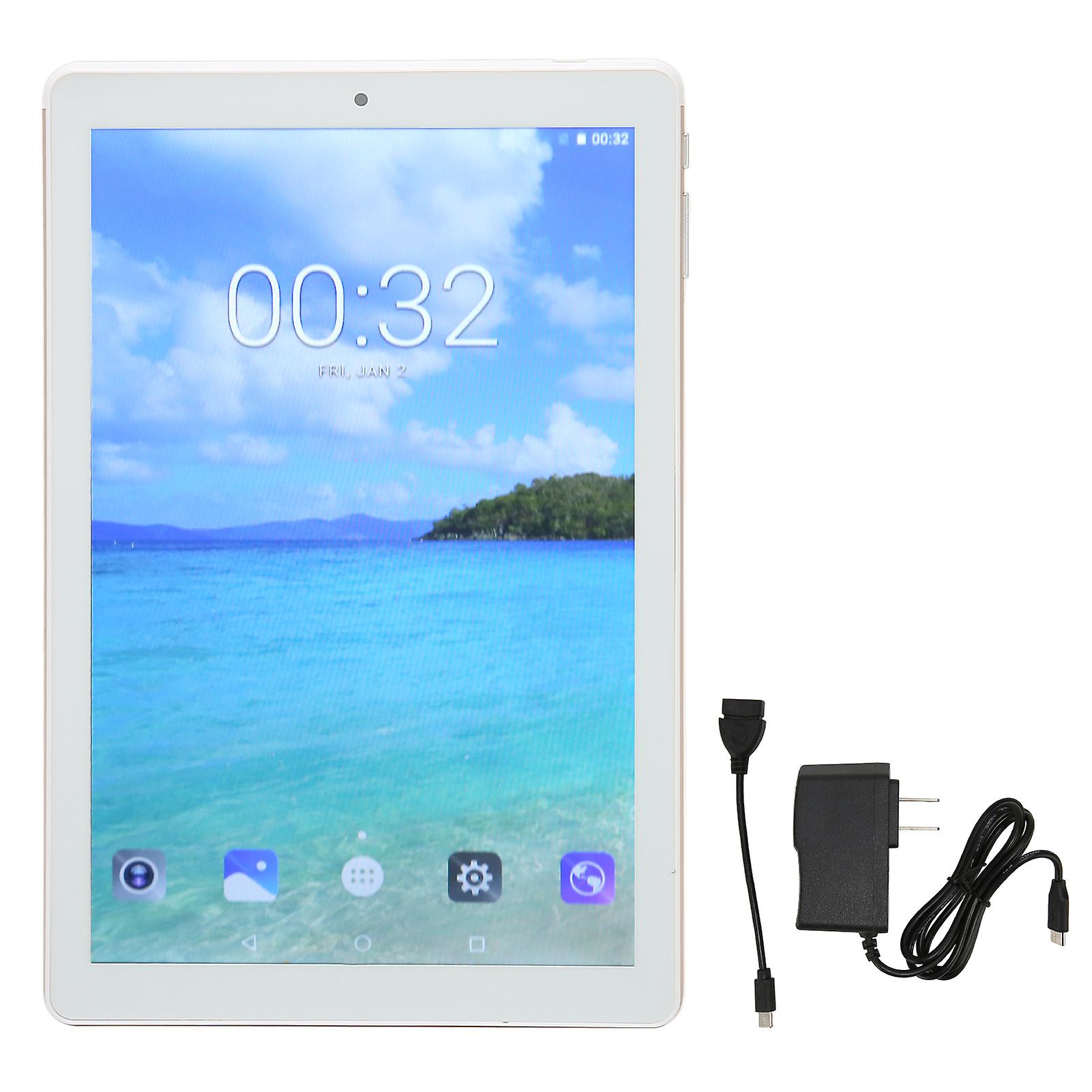 10.1 Inch Tablet with 6GB RAM 128GB ROM Octa Core CPU 5G WiFi 4G Network Android 10 Gold