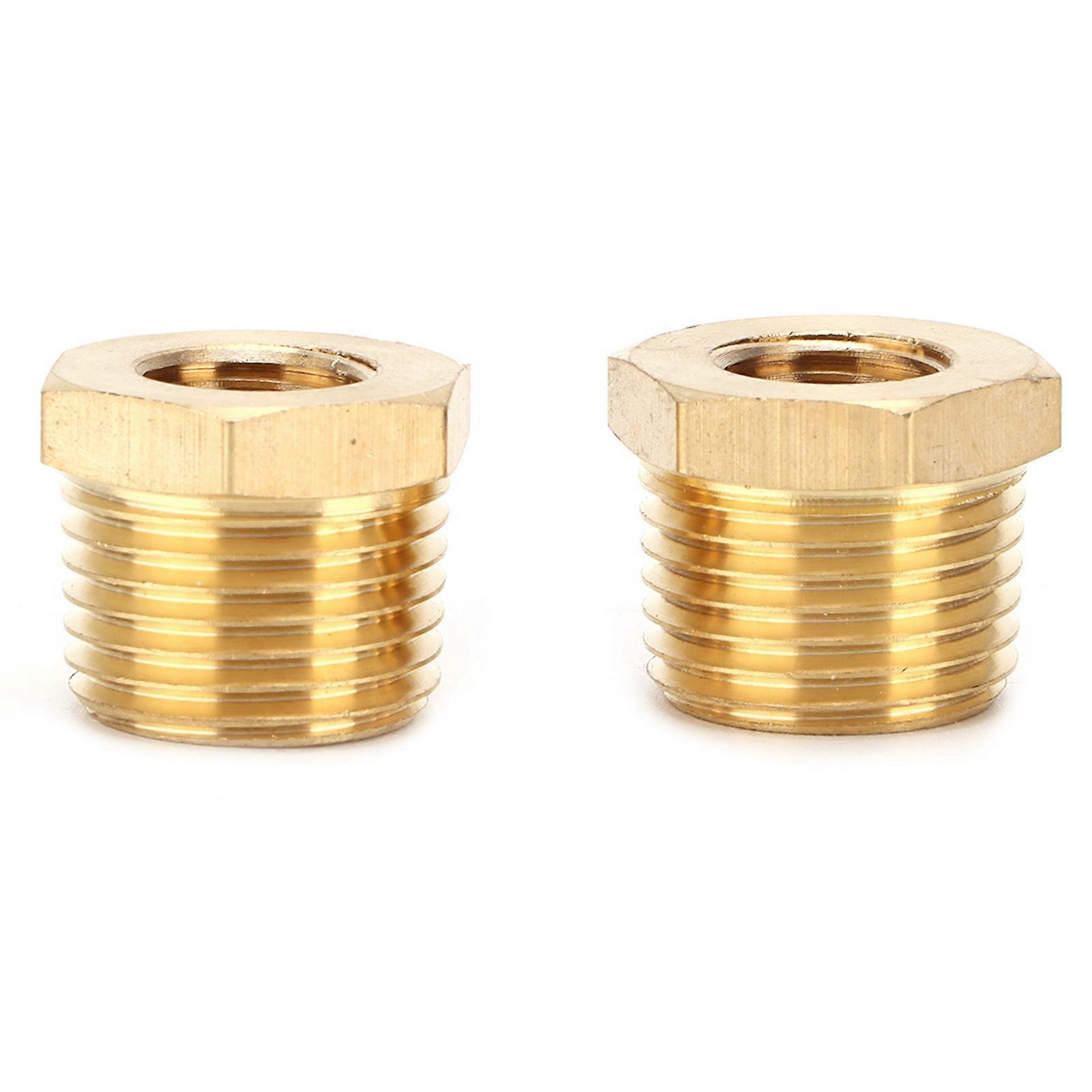 Brass Reducer,2pcs Brass Hex Reducer Brass Pipe Adapter Auto Parts Finely Tuned Performance