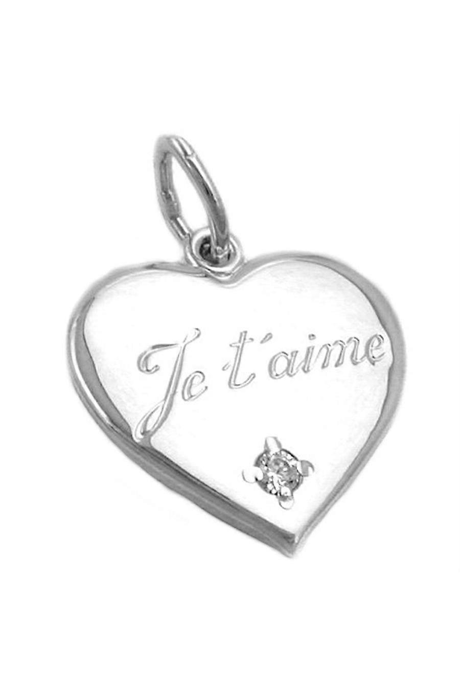 Pendant Heart Je T'aime Silver 925 - Gl91727