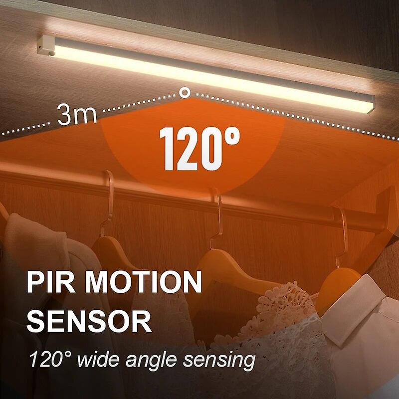 Lâmpada noturna recarregável USB sem fio com sensor de movimento LED para armário de cozinha